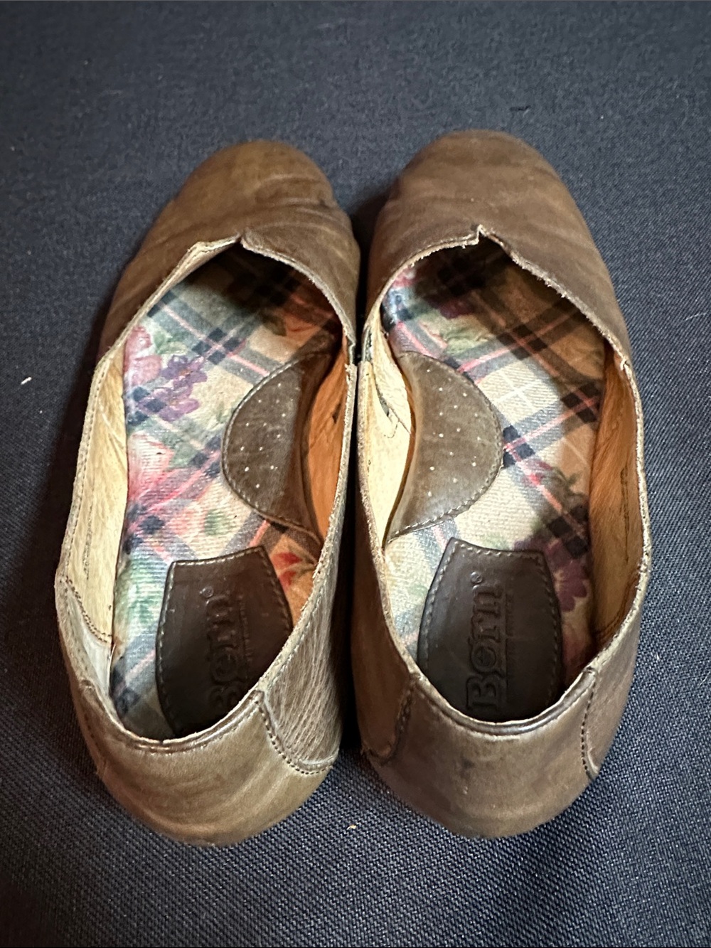 Brown Leather Slip-On Flats - Picture 5 of 7